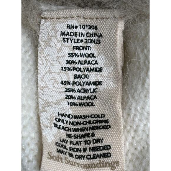 Soft Surroundings Alpaca Wool Tundra Sweater Women's Size S In Desert Stone - Picture 4 of 7